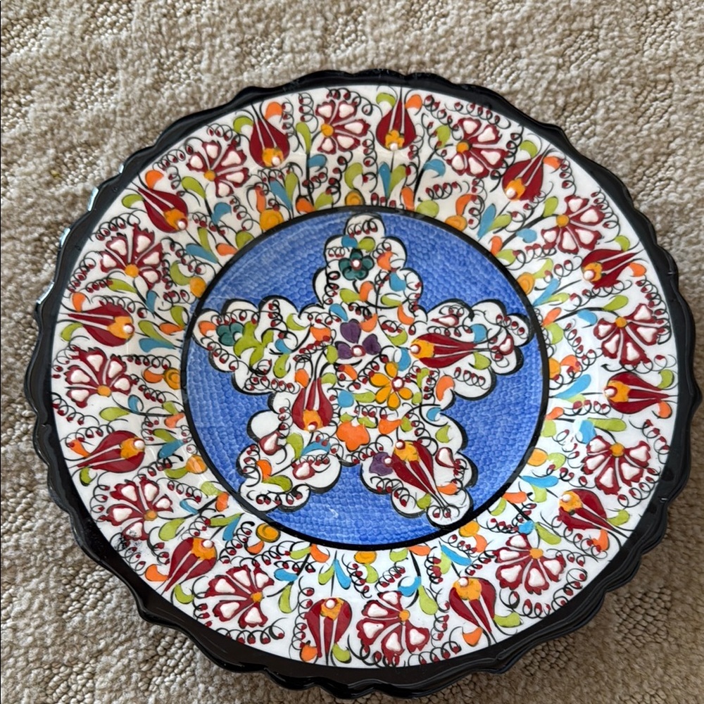 Colorful CeramicHandmade Plate from Turkey
